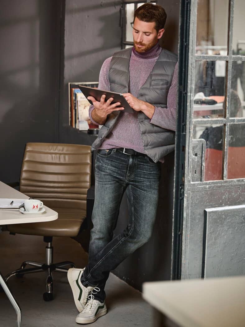 Unauffällige Streifensocke graphitstreifen