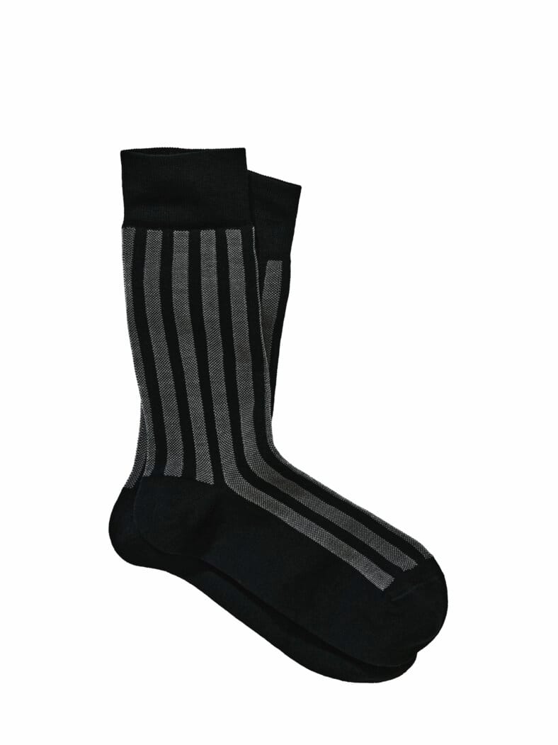 Unauffällige Streifensocke graphitstreifen