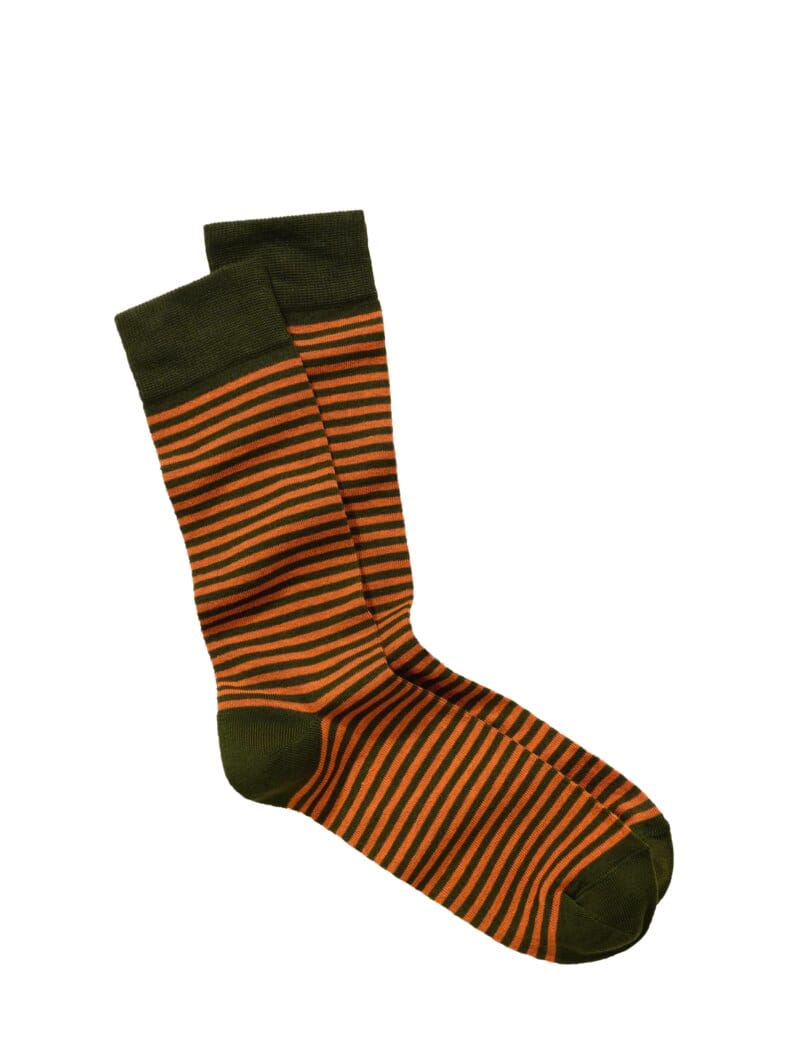 Gut-drauf-Socke Streifen grün/gelb