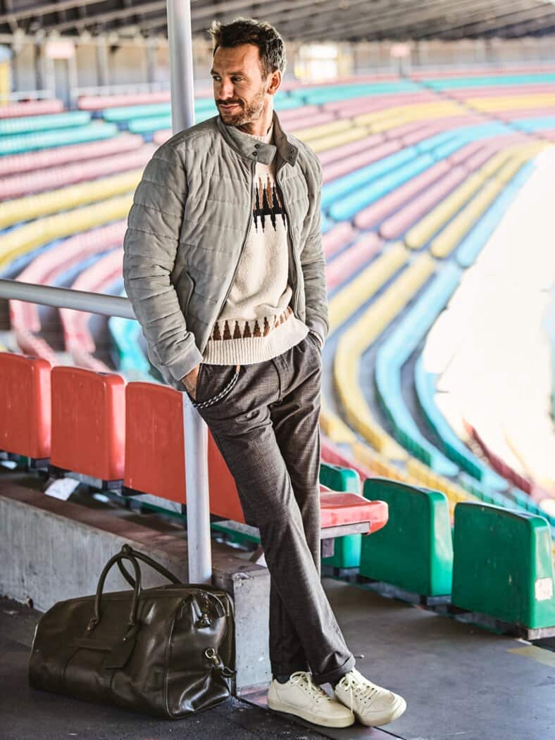 Warm-kalt-Socke grau