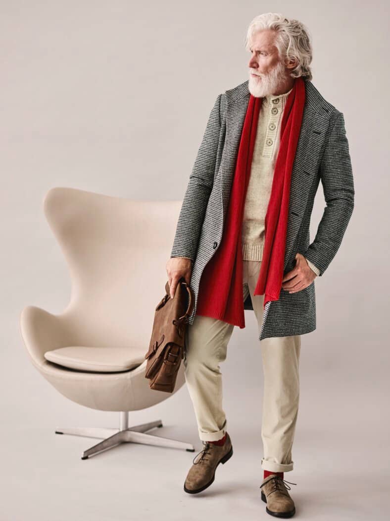 Riffel-Businesssocke rostorange