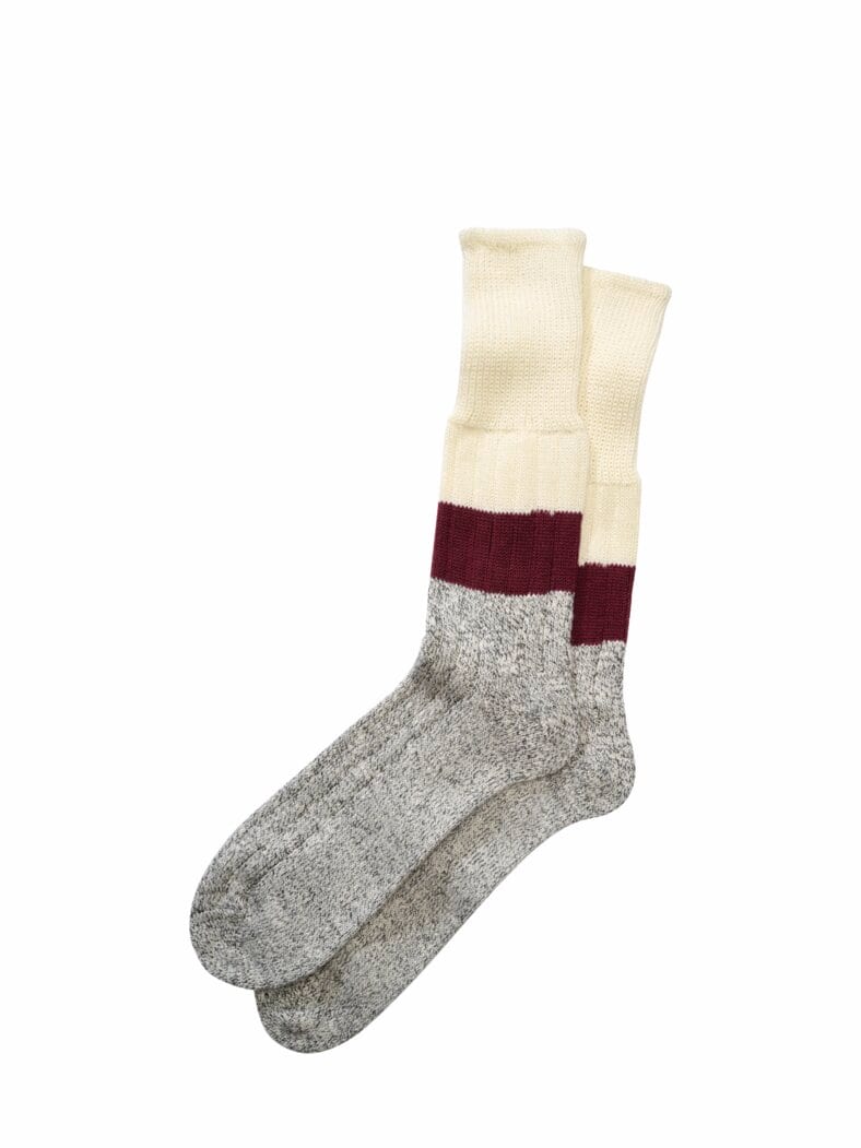 Block-Tweedsocke vanille