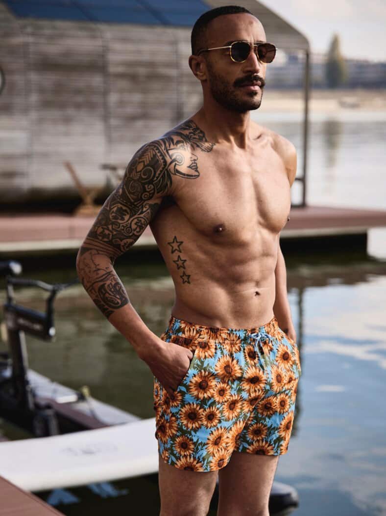 Resort-Badeshorts Toskana sonnenblumen