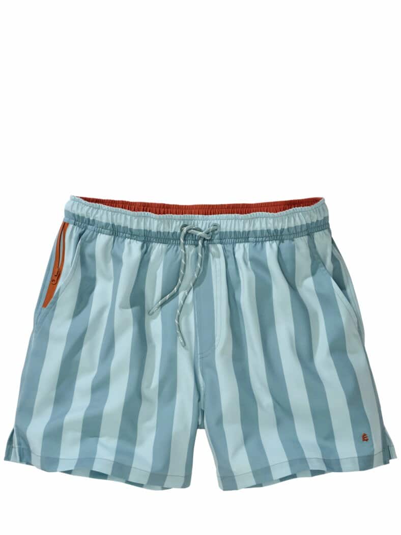 Resort-Badeshorts Streifen aquamarin
