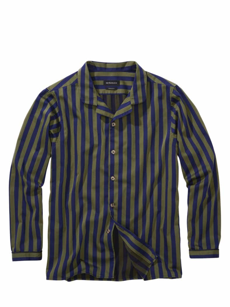 Streifen-Pyjama azur/salbei