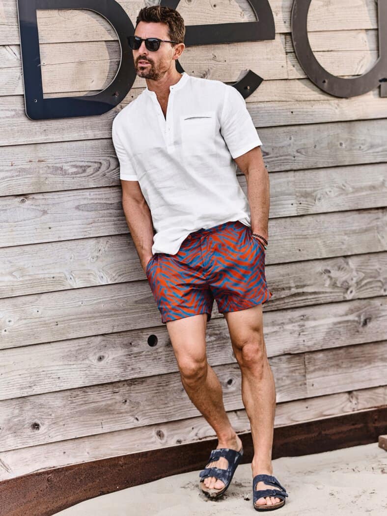 Badeshorts Luchino jungle orange