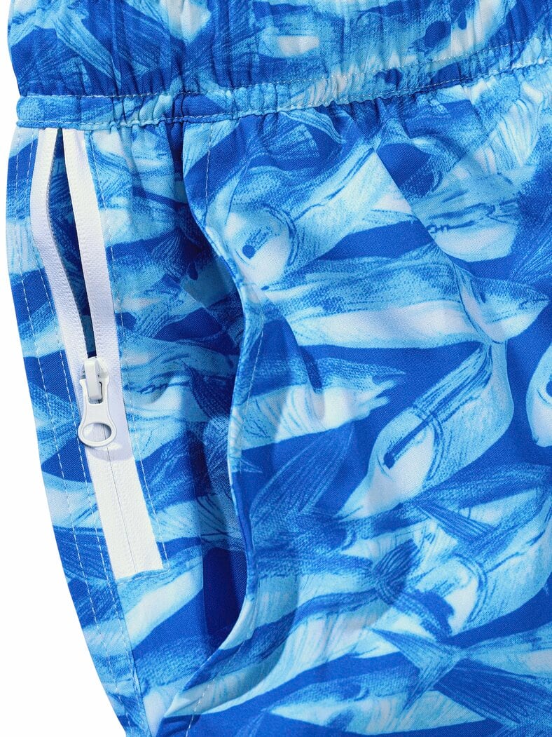 Resort-Badeshorts Fisch schwarmblau