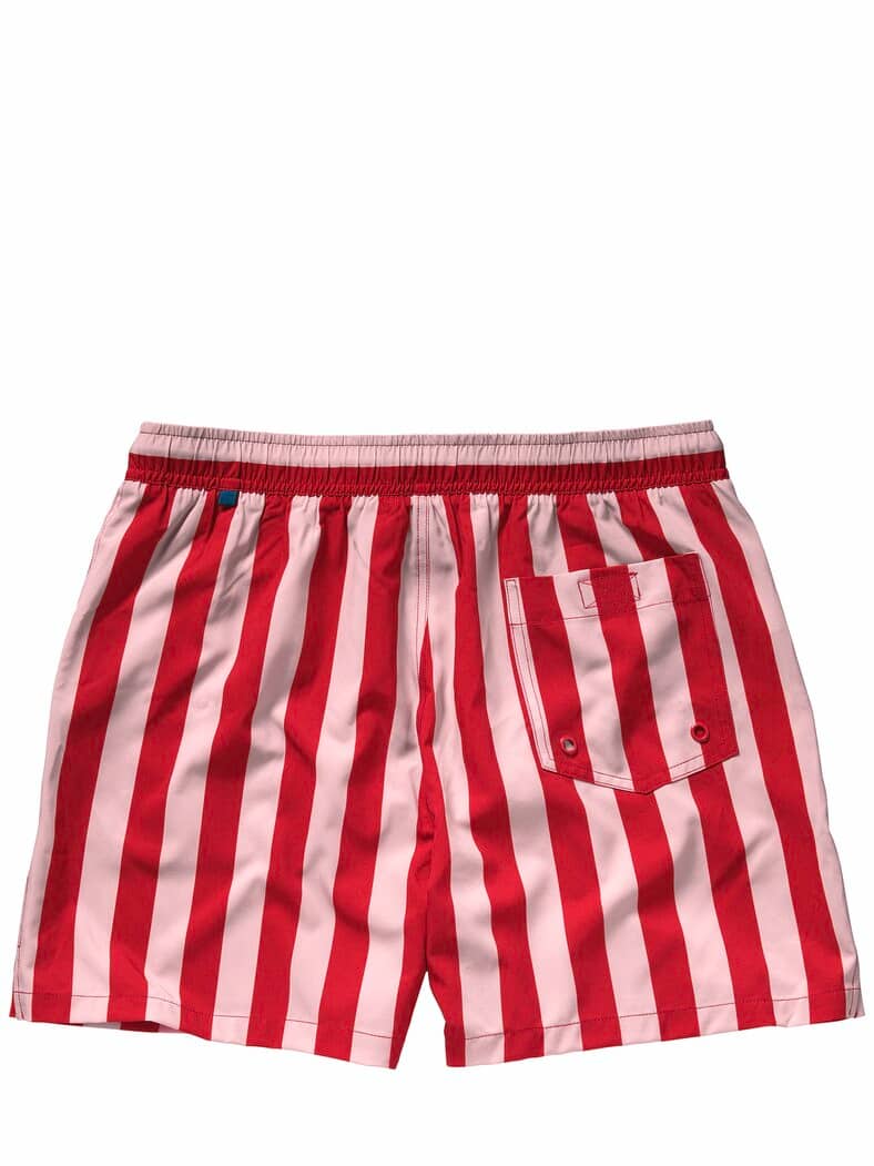 Resort-Badeshorts Streifen erdbeereis