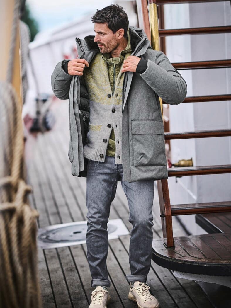 Coolbleiben-Cardigan alpingrau/flechte