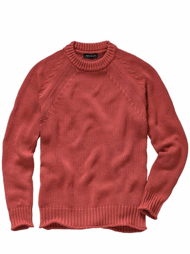Fundierter Pullover blutorange
