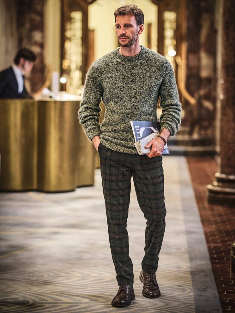 Impressionisten-Pullover grüngemisch