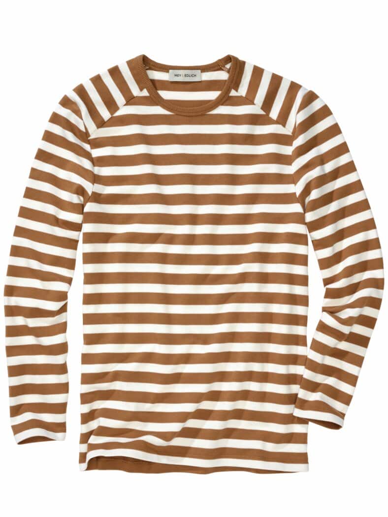 Challenge-Longsleeve Streifen camel