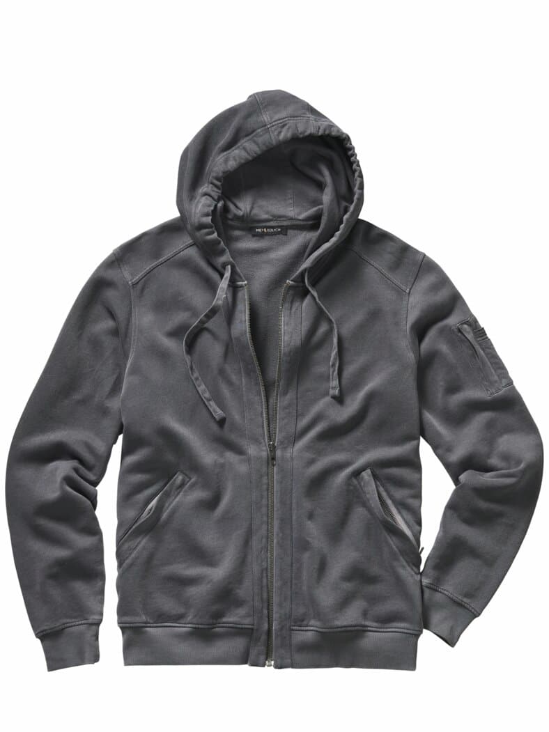 Selbstläufer-Sweatjacke asphalt