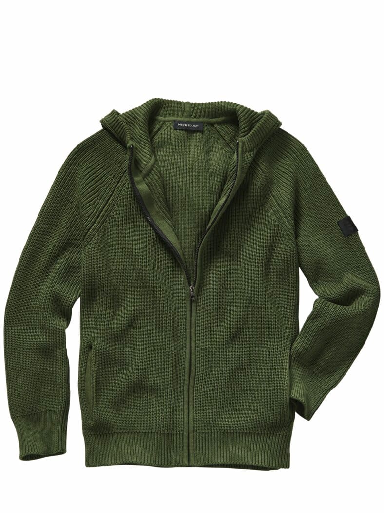 Gestrickte Kapuzenjacke deichgras