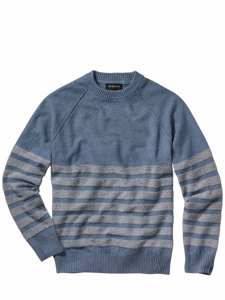 Kringel-Pullover steinblau