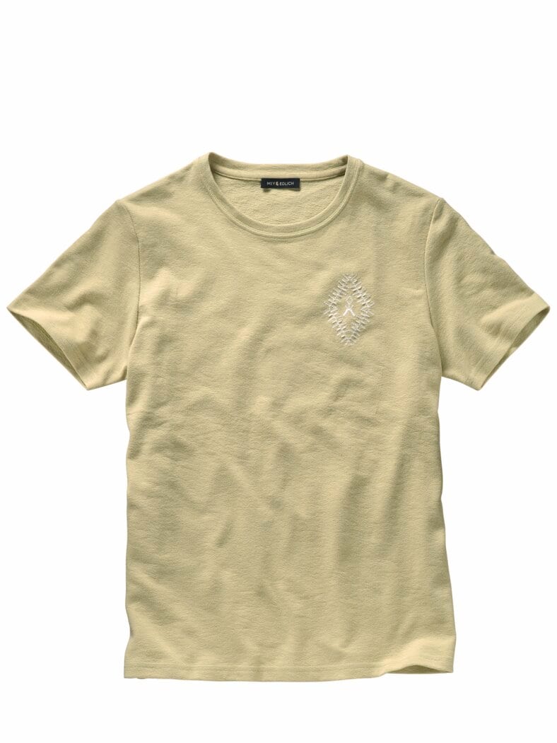 Felszeichen-Shirt currygrün