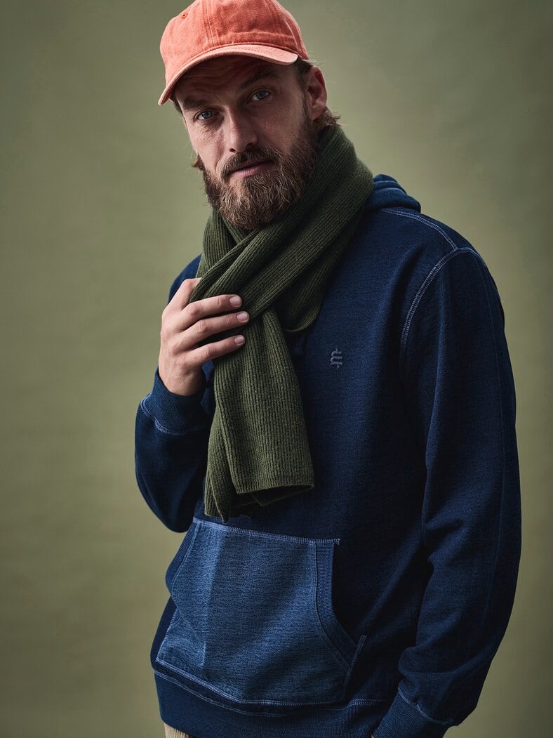 Jeansfreund-Hoodie indigo