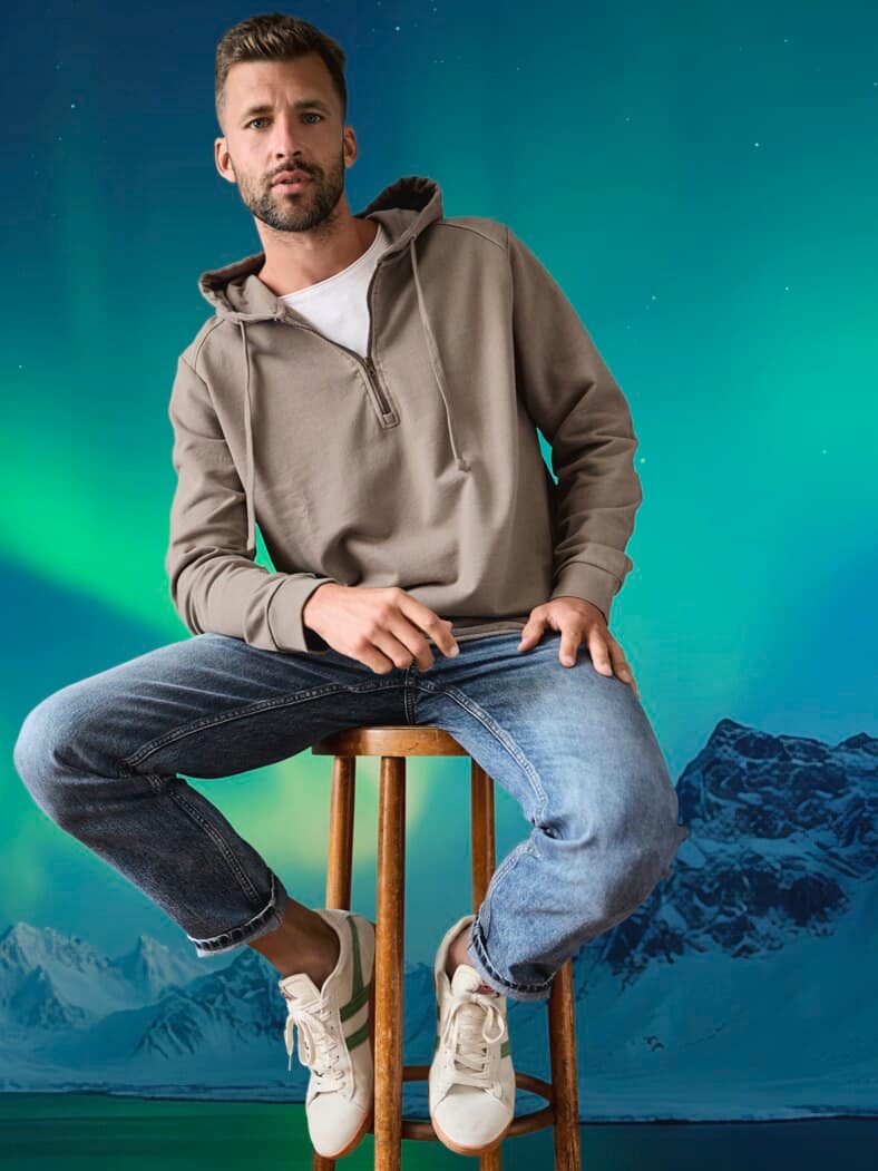 Zip-Zip-Hurra-Hoodie milchkaffee