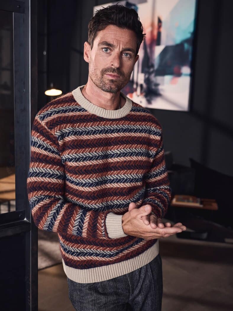 Fokus-Pullover trikolore