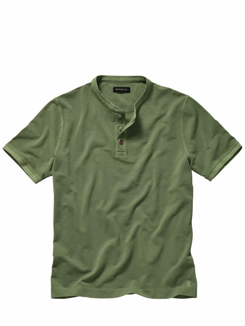 Stehkragen-Polo olive
