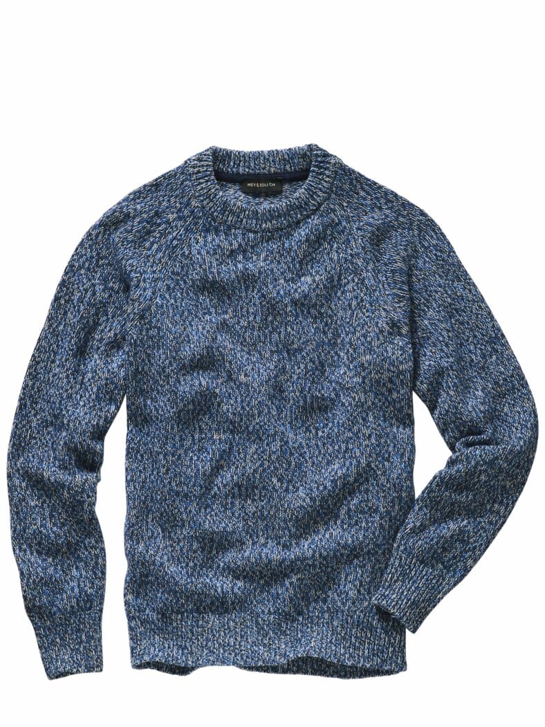 Lichtkunst-Pullover marine/weiß