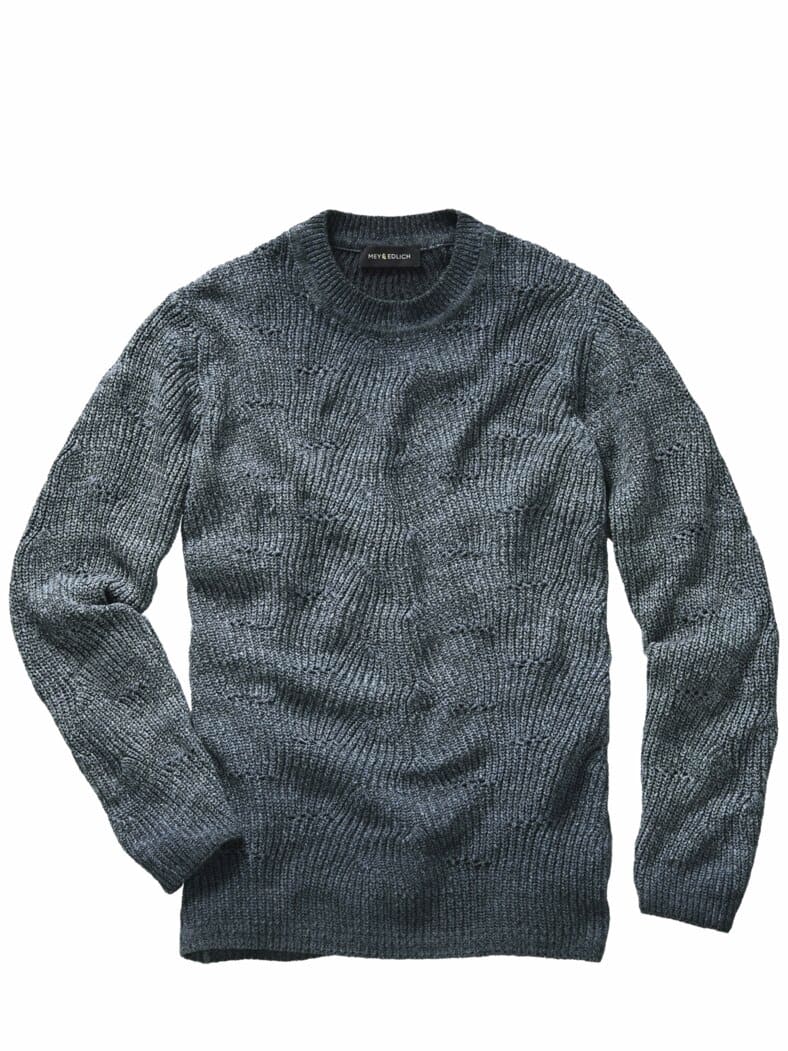 Segmentbogen-Pullover indigo
