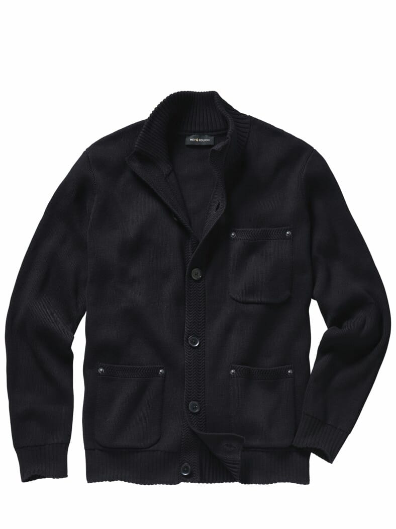 Robuster Cardigan schiefer