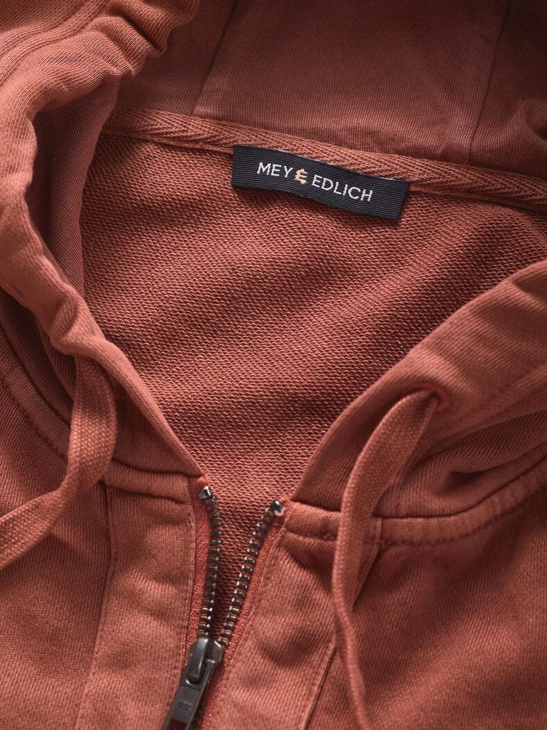 Selbstläufer-Sweatjacke ziegelstein