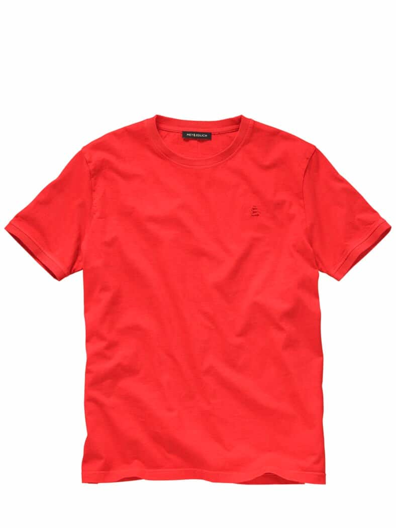 Sichere-Bank-T-Shirt feuerrot