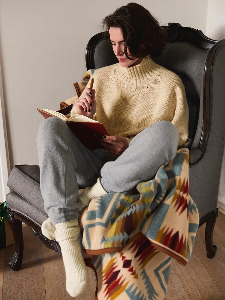 Ohne-Worte-Kaschmirpullover mohn