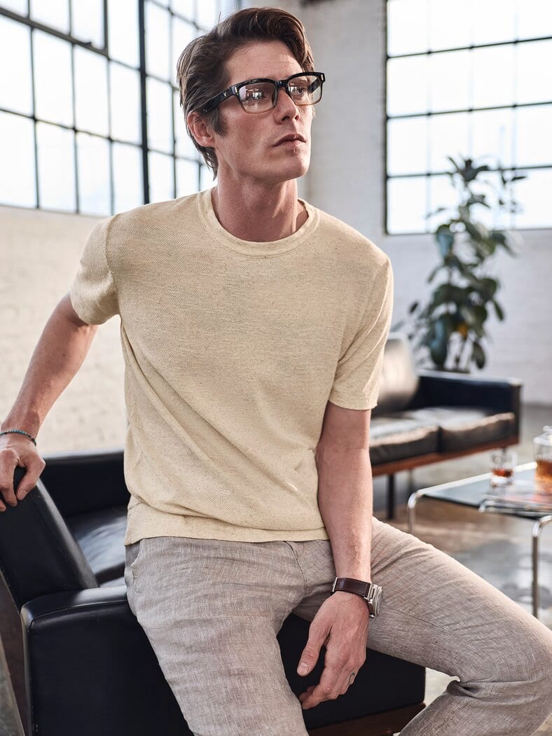 Two-Tone-T-Shirt vanille