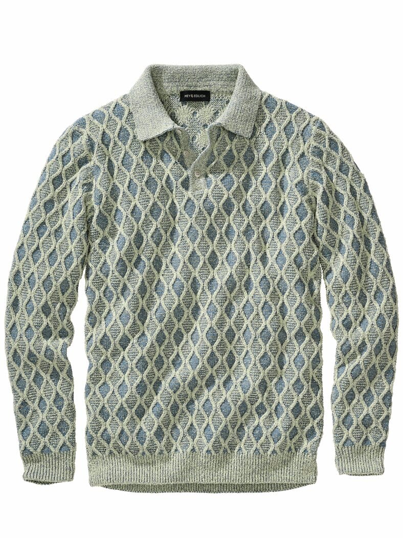 Neue-Masche-Polo aqua/pistazie