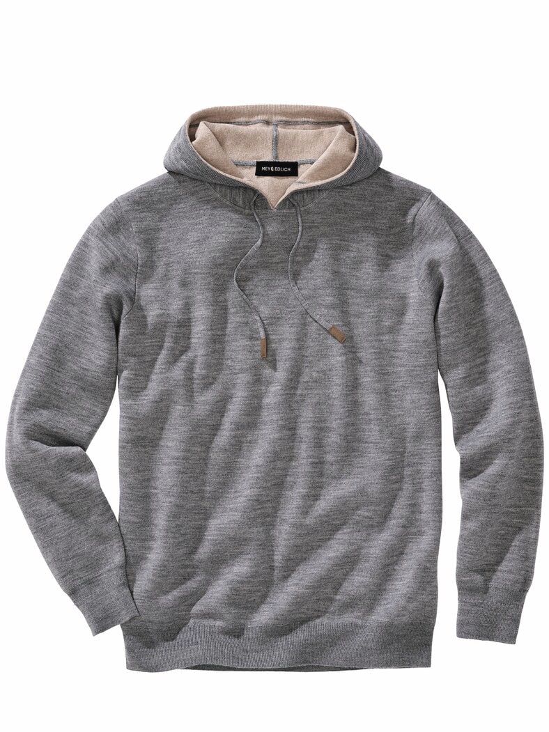 Il Silenzio Strickhoodie granit