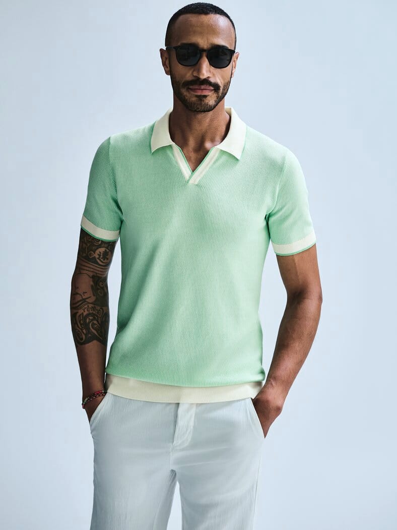 Feinstruktur-Polo mintgrün