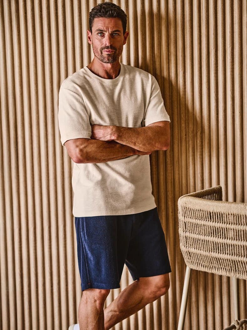 Strukturwerk-Shirt cremeweiß