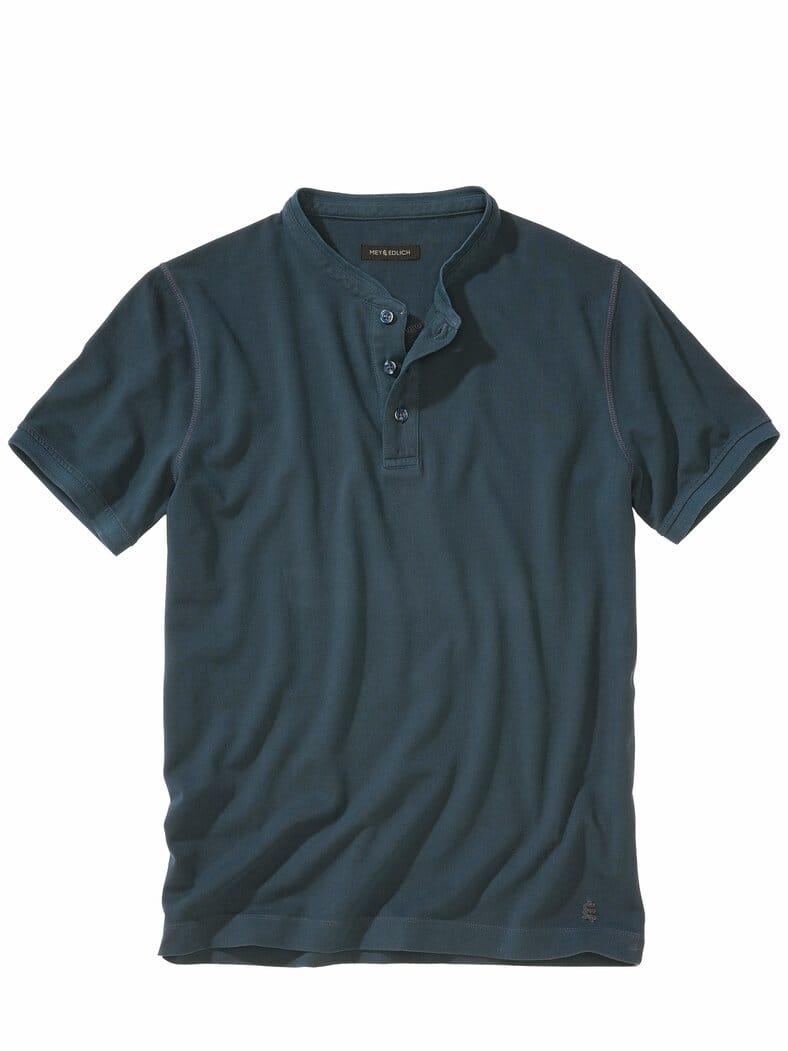 Stehkragen-Polo navy
