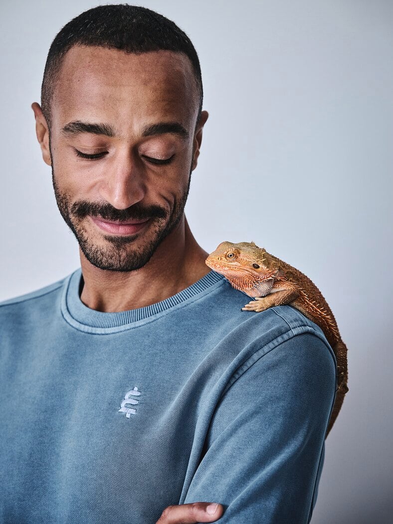 Gefährten-Sweatshirt denimblau