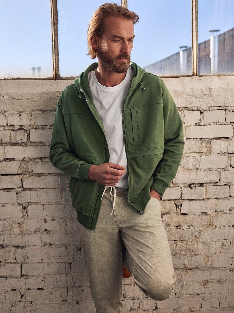 Hoodie-Jacket waldgrün