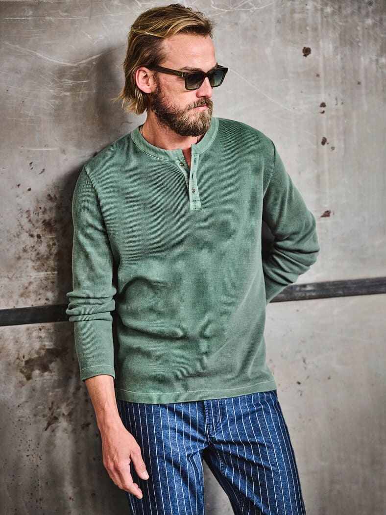 Ausreißer-Henley salbeigrün