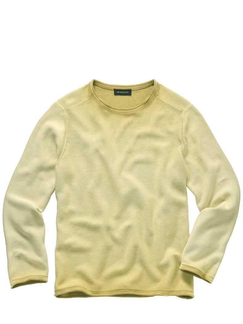 Gegenton-Pullover zitrone