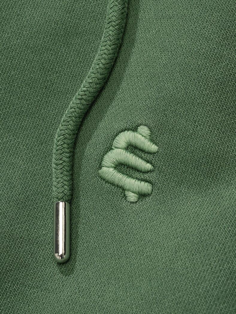 Fadentrio-Hoodie grasgrün