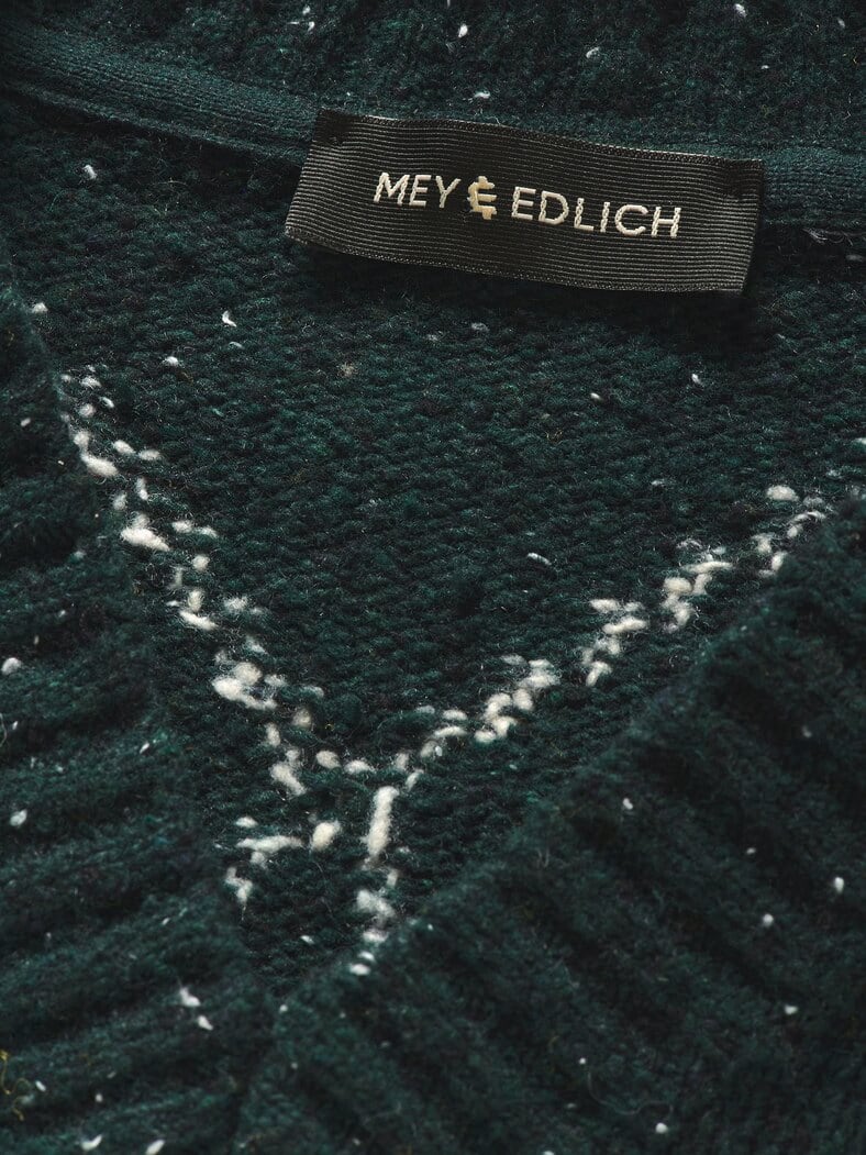 Intarsia-Pullover tannengrün