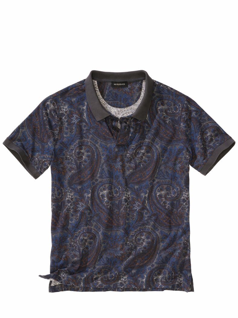 Paisley-Polo grafit/blauquarz