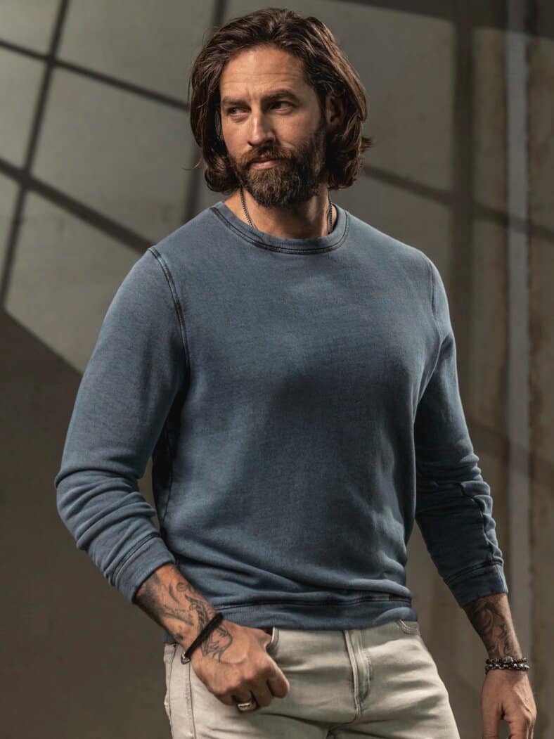 Lava-Sweatshirt rauchblau