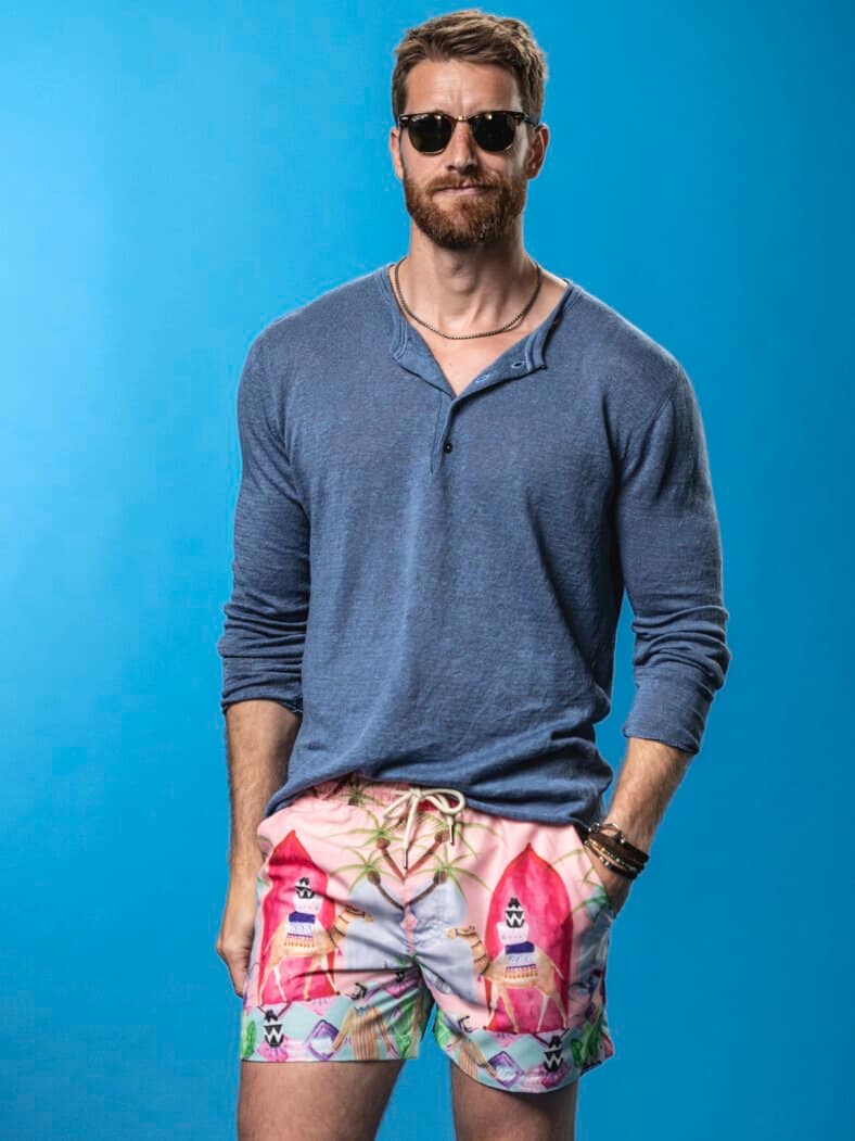 Gehaltvolles Leinenhenley kornblumenblau