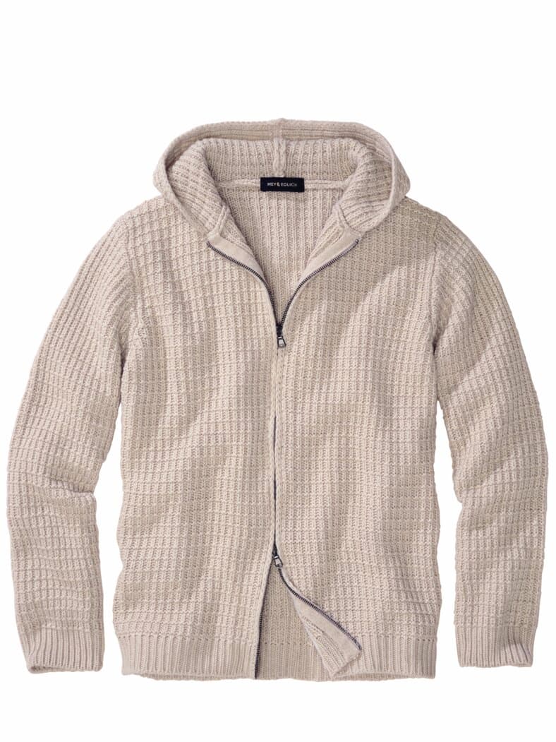 Waffel-Cardigan mandel