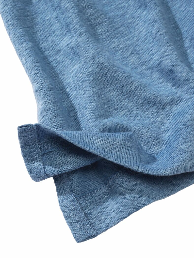 Lust-auf-Luft-Leinenpolo azzuro