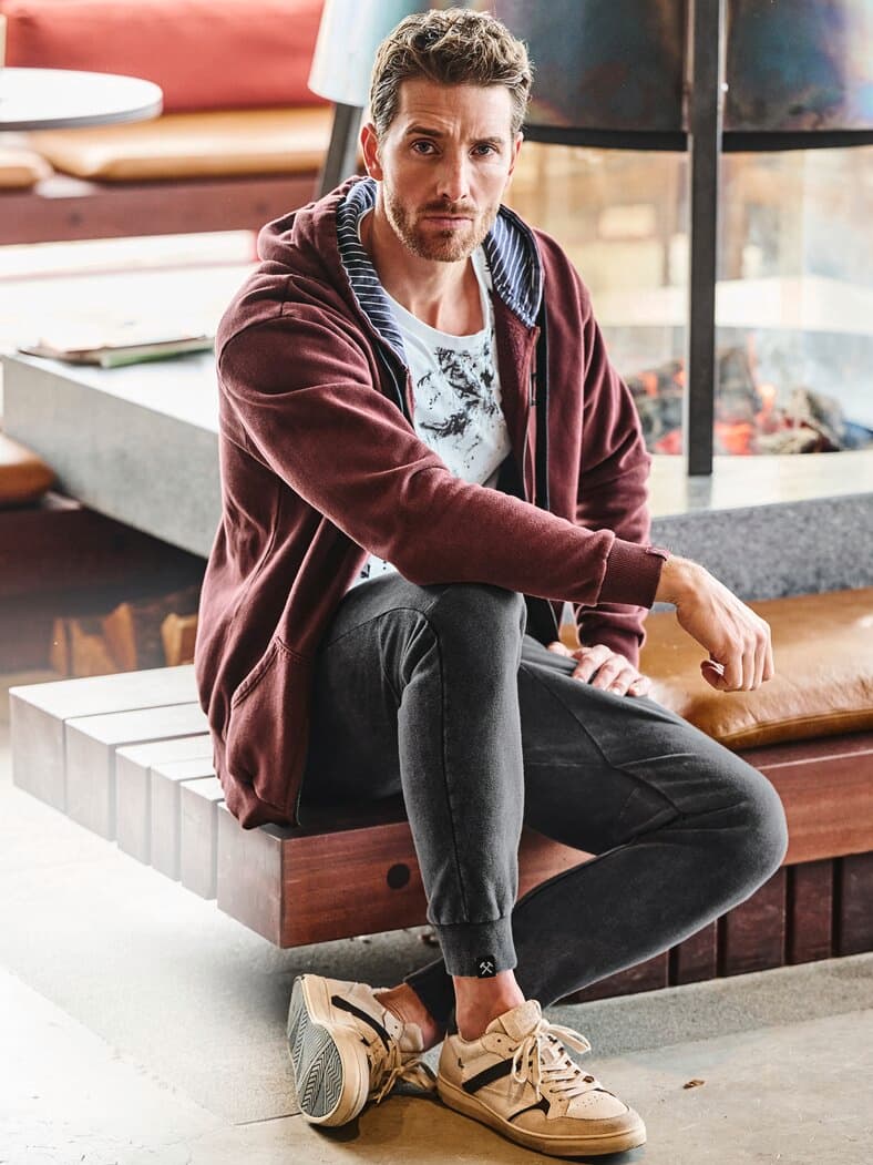 Zip-Up Hoodie Zollverein weinrot