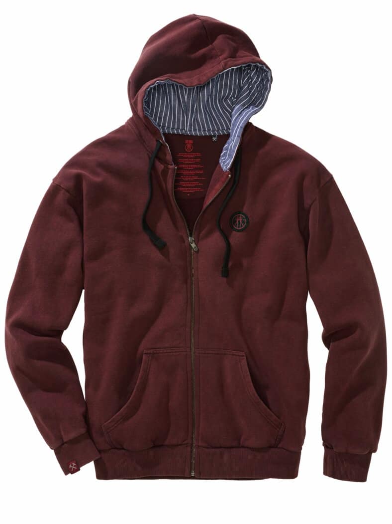 Zip-Up Hoodie Zollverein weinrot