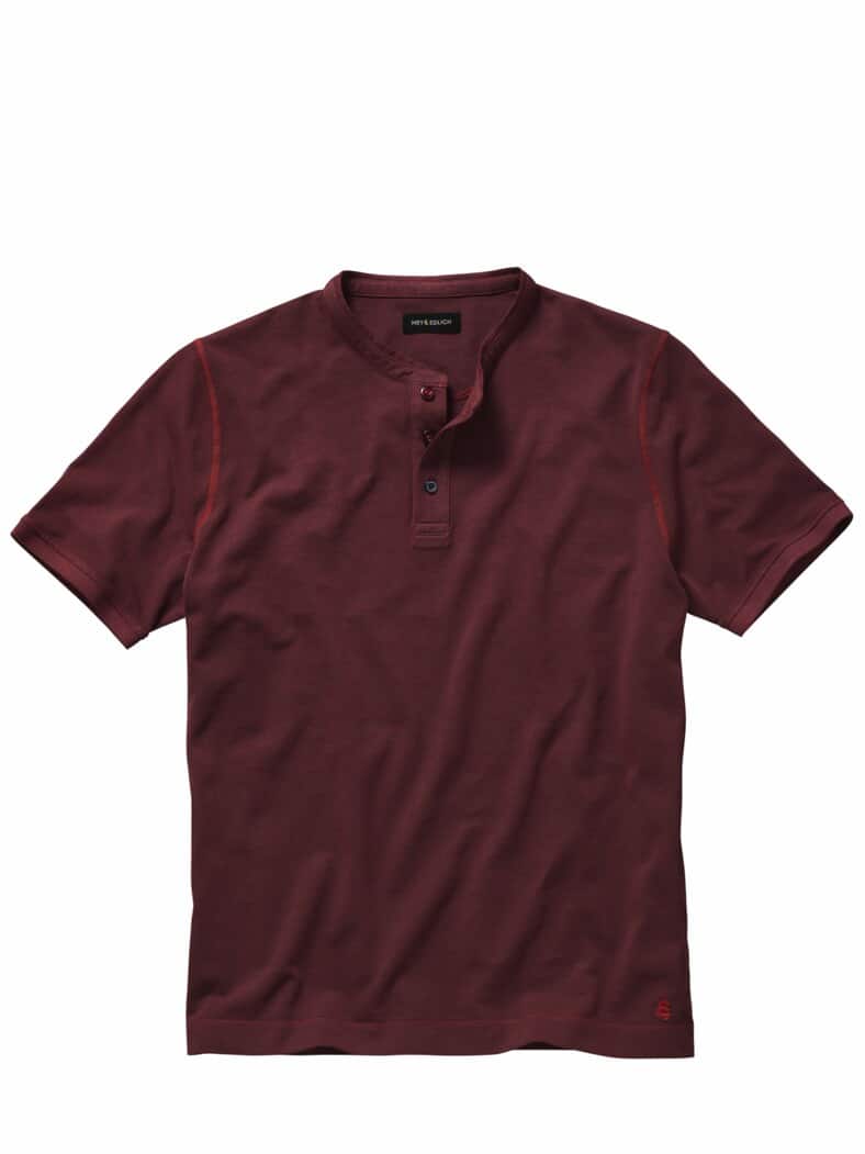 Stehkragen-Polo aubergine